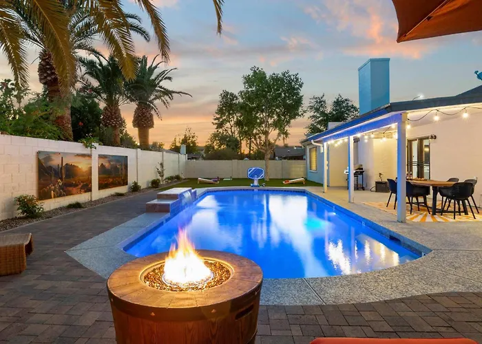 Peaceful Palm - Chic With Pool & Games Mesa